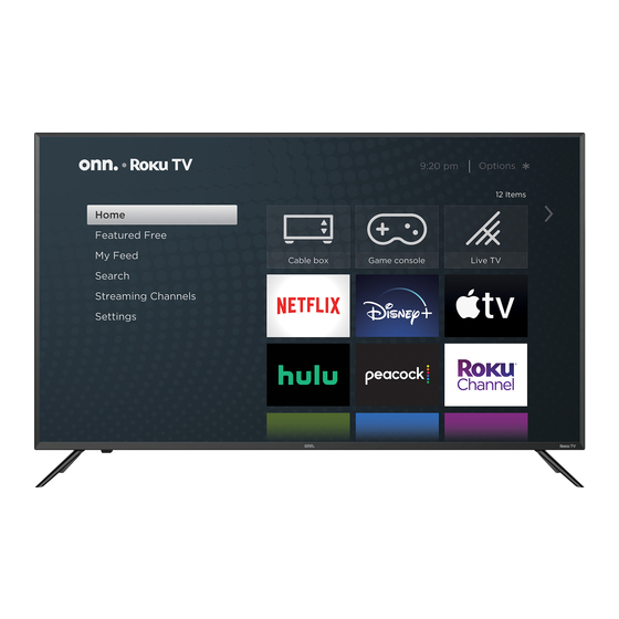 Manual del televisor onn Roku 50 pulgadas 4K UHD
