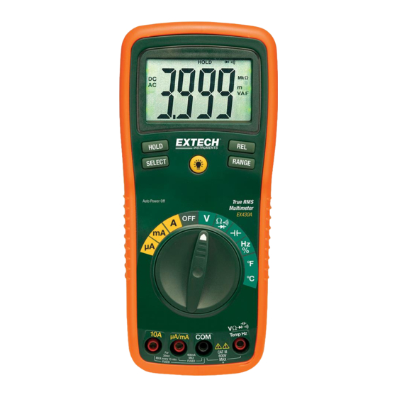 Extech Instruments EX430A Manual Del Usuario