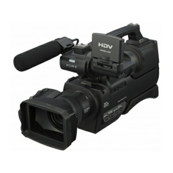 Sony HVR-HD1000E Manual Del Usuario