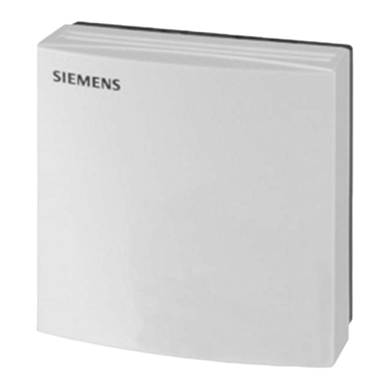 Siemens QFA1000 Instrucciones De Montaje