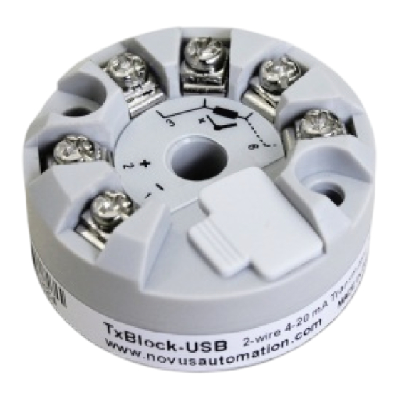 Novus TxBlock-USB Manual De Instrucciones