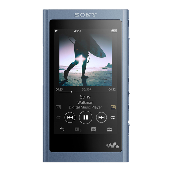 Sony NW-A55 Guia De Ayuda