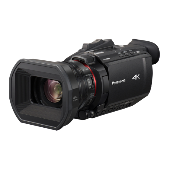 Panasonic HC-X1500 Instrucciones De Funcionamiento