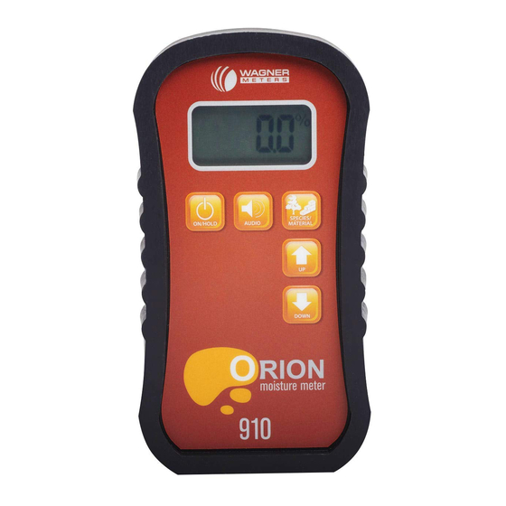Wagner Meters ORION 910 Manual De Instrucciones