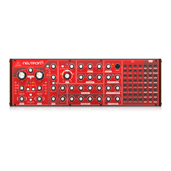 Behringer Neutron Manuales