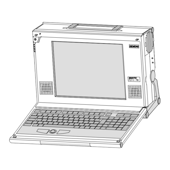 Siemens SIMATIC PG 740 PIII Instrucciones De Servicio