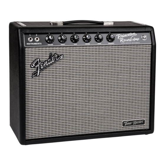 Fender TONE MASTER Princeton Reverb-Amp Manual De Instrucciones