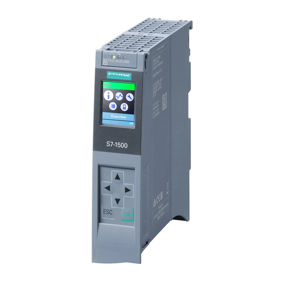 Siemens SIMATIC CPU 1513-1 PN Manual De Producto