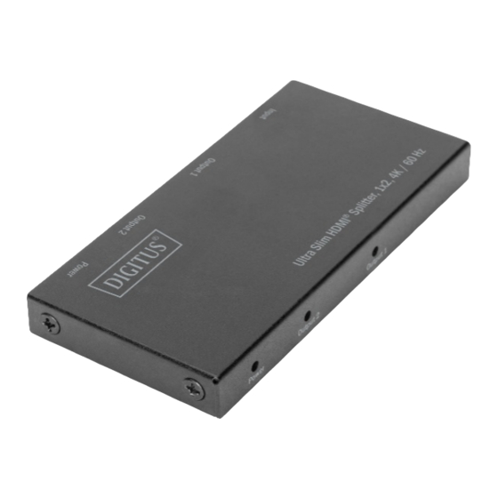 Digitus Ultra Slim HDMI Manual Del Usuario