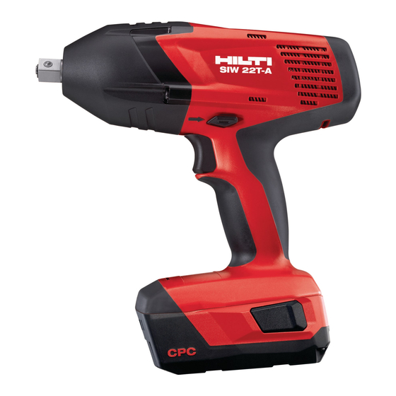 Hilti SIW 22T-A Manual De Instrucciones