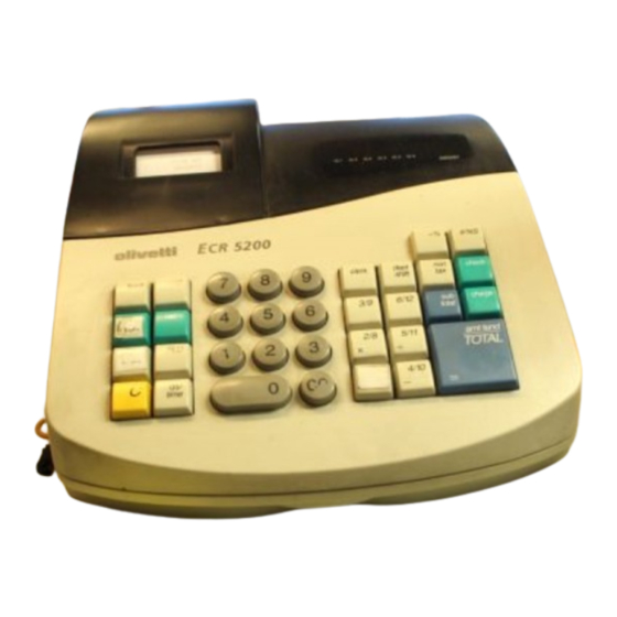 Olivetti ECR 5200 Guía De Referencia Rápida