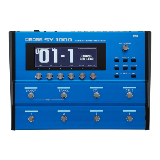 Boss SY-1000 Manual Del Usuario
