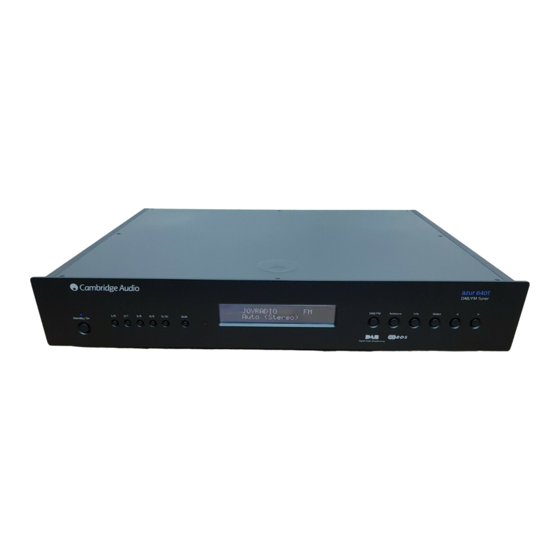 Cambridge Audio azur 640T Manual Del Usuario