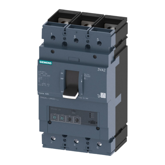 Siemens 3VA23-H Serie Instructivo