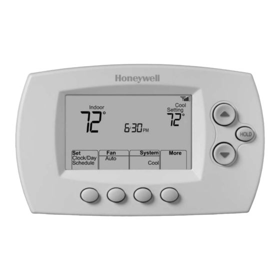 Honeywell RTH6500WF Wi-Fi Serie Guia Del Usuario