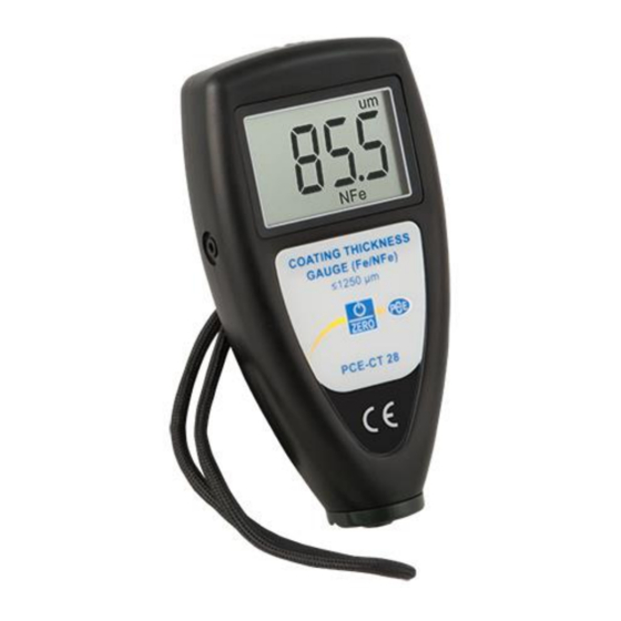 PCE Instruments PCE-CT 28 Instrucciones De Uso