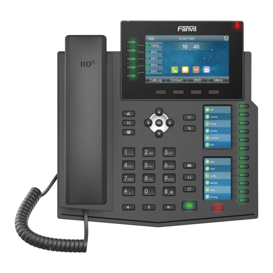 Fanvil X6U Guía Rápida De Instalación