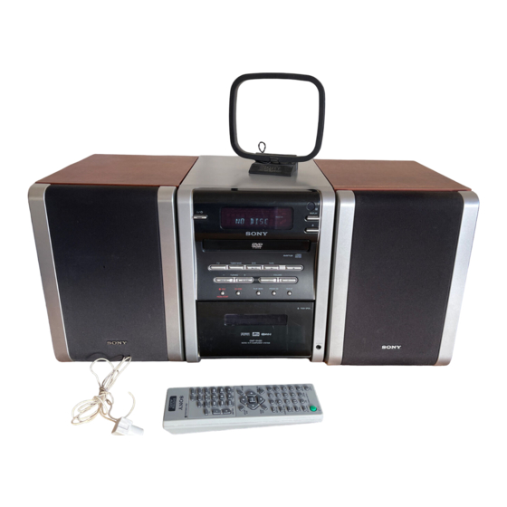 Sony CMT-DV2D Manual De Instrucciones