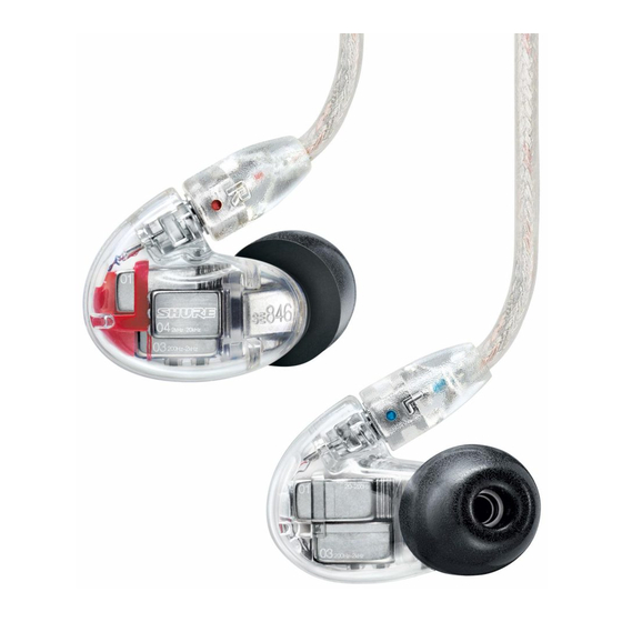 Shure SE846 Manual Del Instrucciones