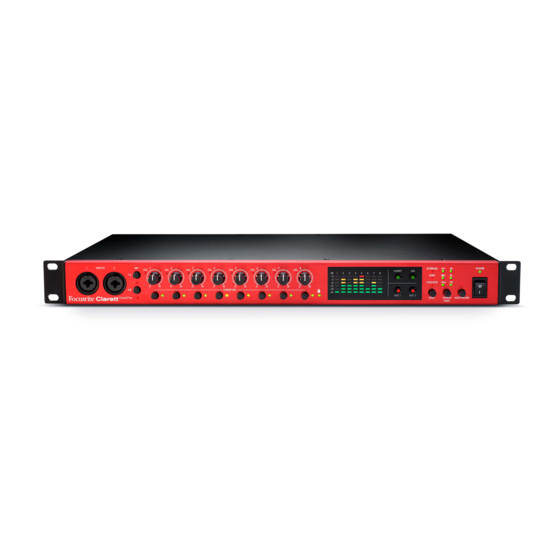 Focusrite Clarett OctoPre Guía De Usuario