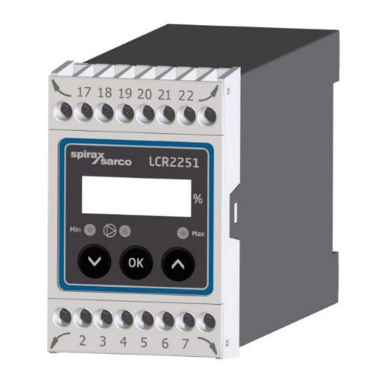 Spirax Sarco LCR2251 Instrucciones De Instalación Y Mantenimiento