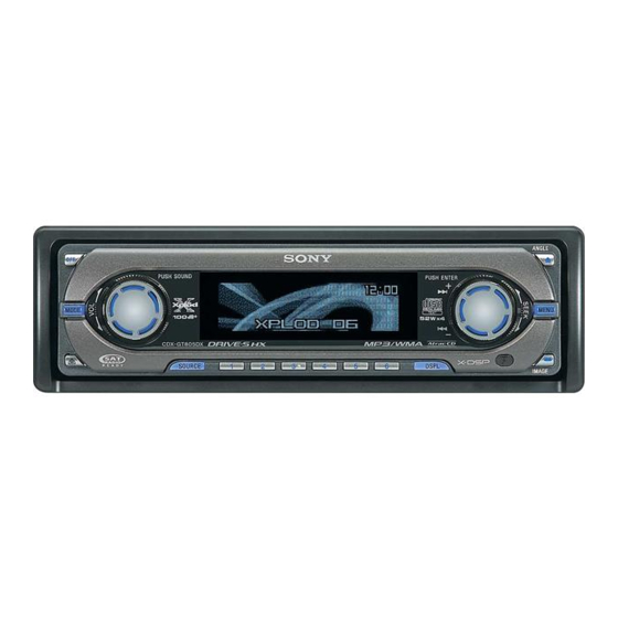 Sony CDX-GT800D Manual De Instrucciones