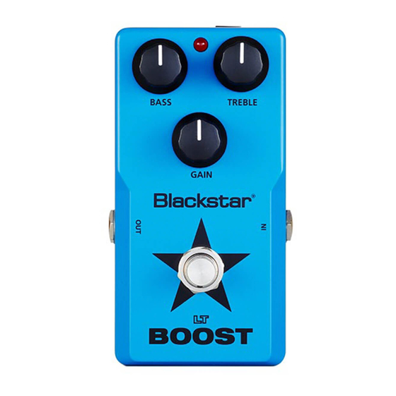 Blackstar Amplification LT-BOOST El Manual Del Propietario