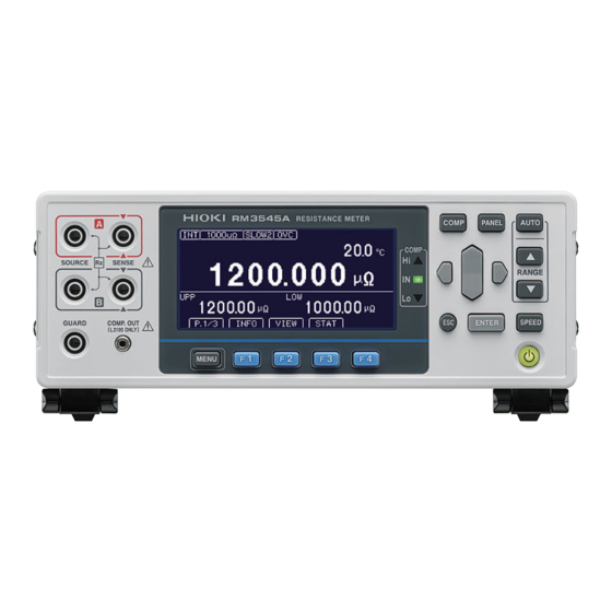 Hioki RM3545A-1 Guia De Inicio Rapido