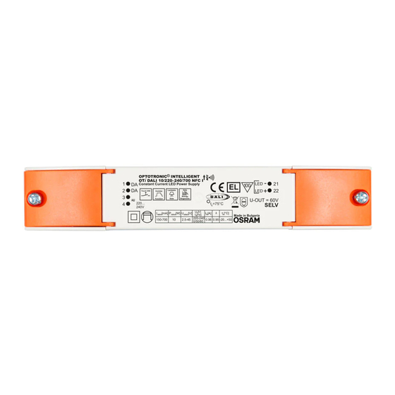 Osram OPTOTRONIC OTi DALI 10/220-240/700 NFC I Manual De Instrucciones
