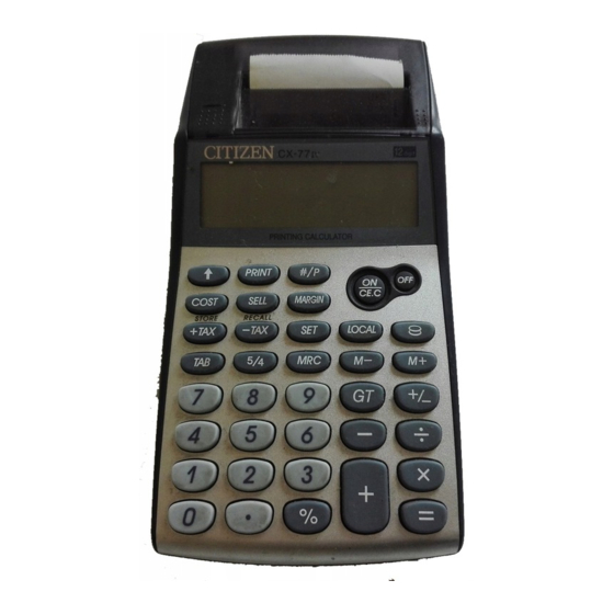Citizen CX-77IV Manual De Instrucciones