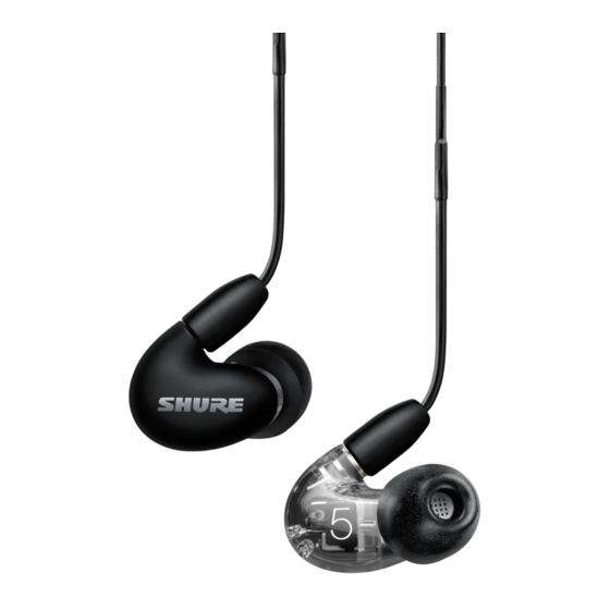 Shure Aonic 5 Manual De Instrucciones