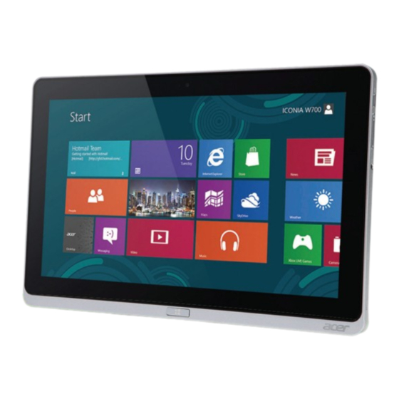 Acer ICONIA W700 Manual De Usuario