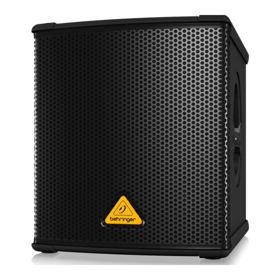 Behringer EUROLIVE B1200D-PRO Guia De Inicio Rapido