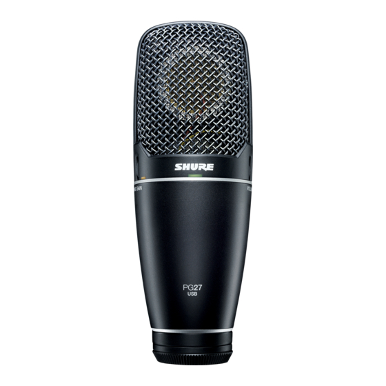 Shure PG27 Manuales