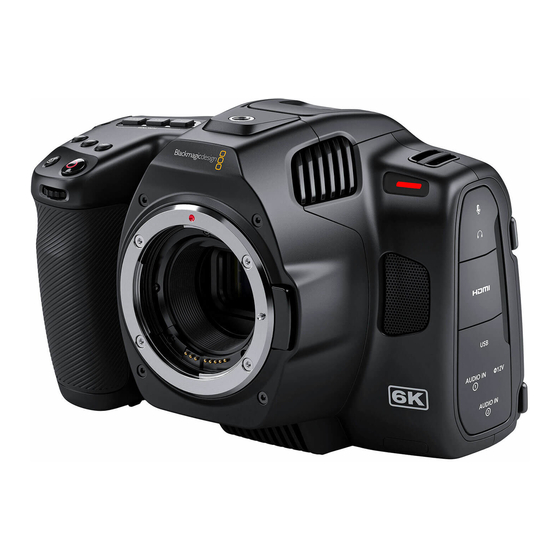 Blackmagic Pocket Cinema Camera 6K Pro Manuales