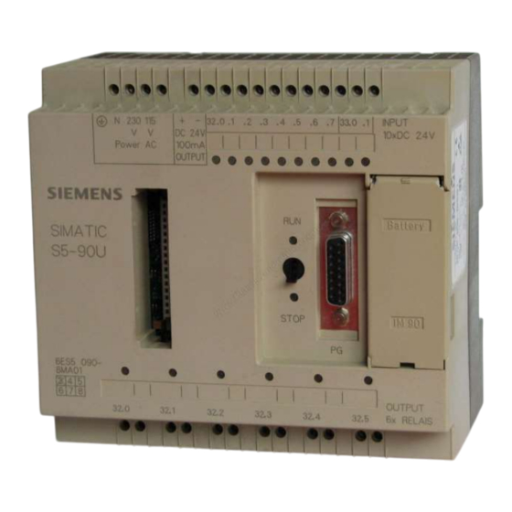Siemens SIMATIC S5-90U Manual Del Usuario