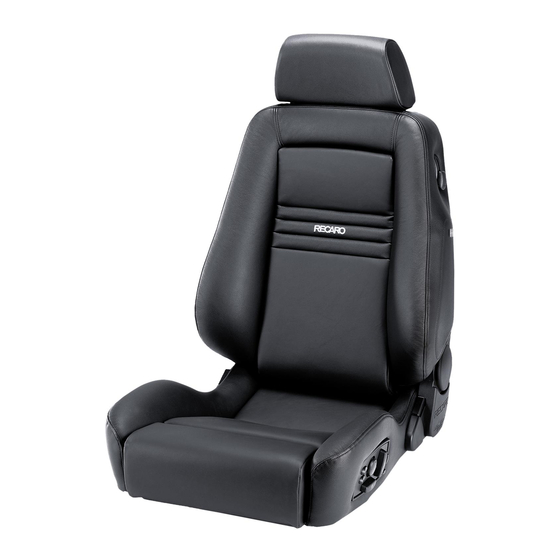 RECARO Ergomed Instrucciones De Manejo