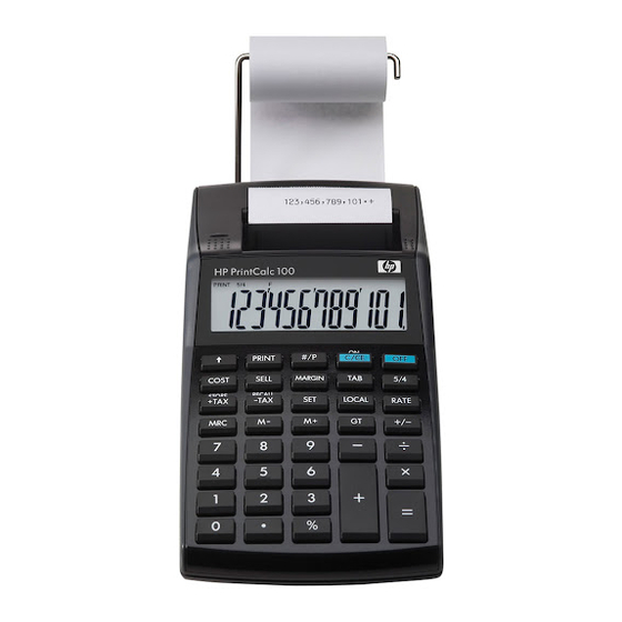 HP PrintCalc 100 Guia Del Usuario