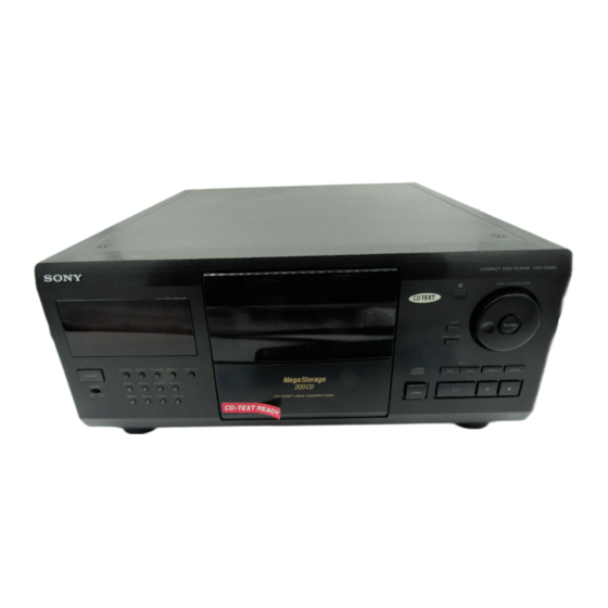 Sony CDP-CX250 Manual De Instrucciones