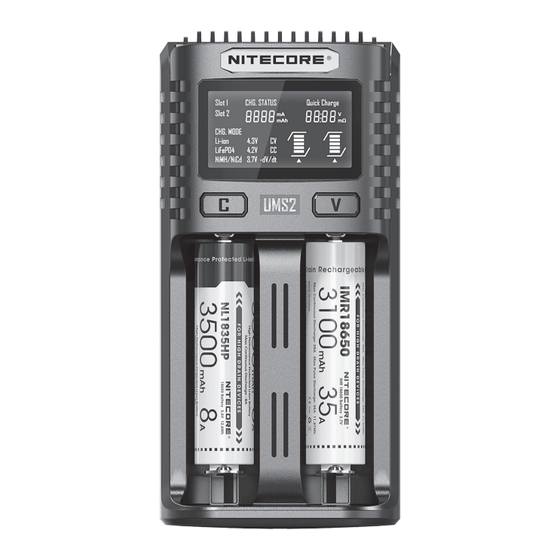 Nitecore UMS2 Manual De Instrucciones