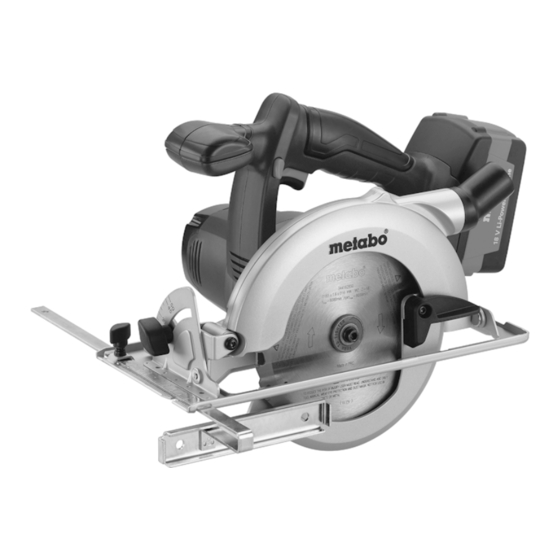 Metabo KSA 18 LTX Instrucciones De Manejo