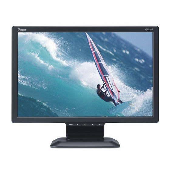 ViewSonic Optiquest Q191wb Guia Del Usuario