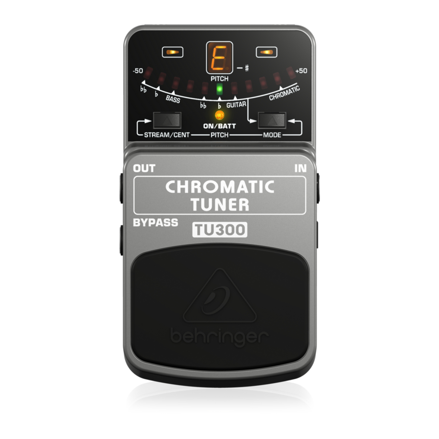 Behringer CHROMATIC TUNER TU300 Manual Del Usuario