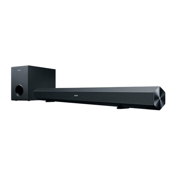 Sony HT-CT60BT Manual De Instrucciones
