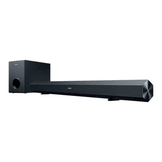 Sony HT-CT60BT Manual De Instrucciones