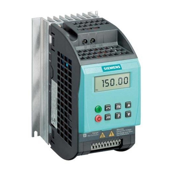 Siemens SINAMICS G110 Instrucciones De Servicio