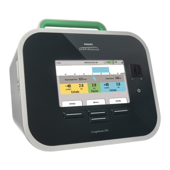 Philips RESPIRONICS CoughAssist E70 Guía Del Paciente