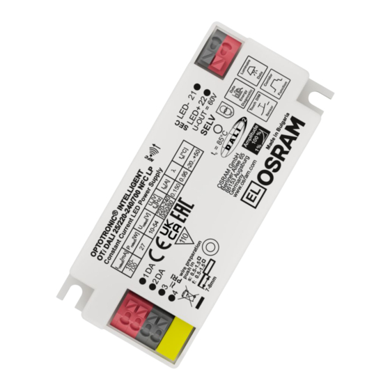 Osram OPTOTRONIC OTi DALI 15/220-240/1A0 NFC LP Manual De Instrucciones