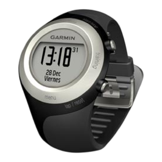 Garmin FORERUNNER 405 Manual Del Usuario