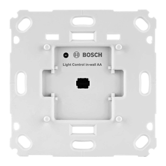 Bosch Light Control in-wall AA Guia De Inicio Rapido